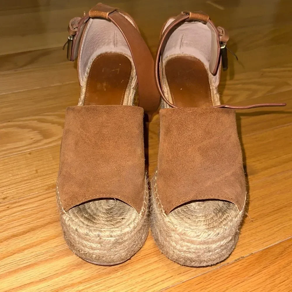 Marc Fisher Adalyne Espadrille Platform Wedge SIZE 6.5